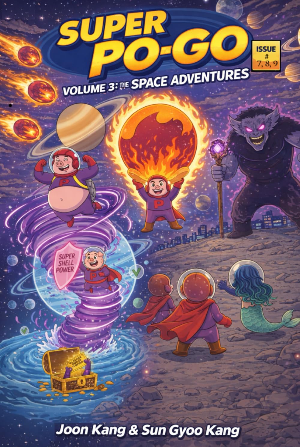 Super Po-Go in Space 3: Our third Super pig hero in space adventure