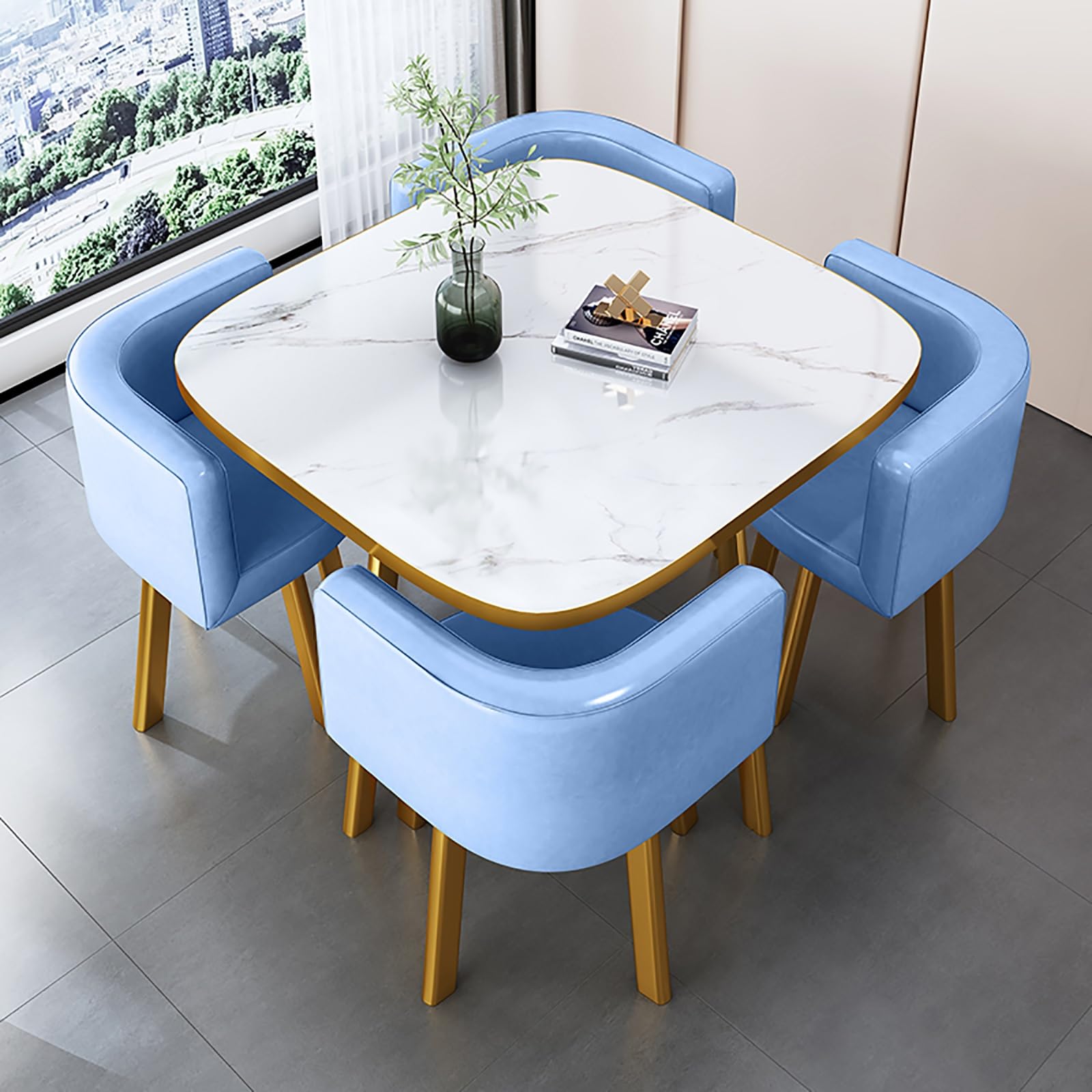 Amazon｜80 Cm ダイニングテーブル セット、5点ダイニングセット 