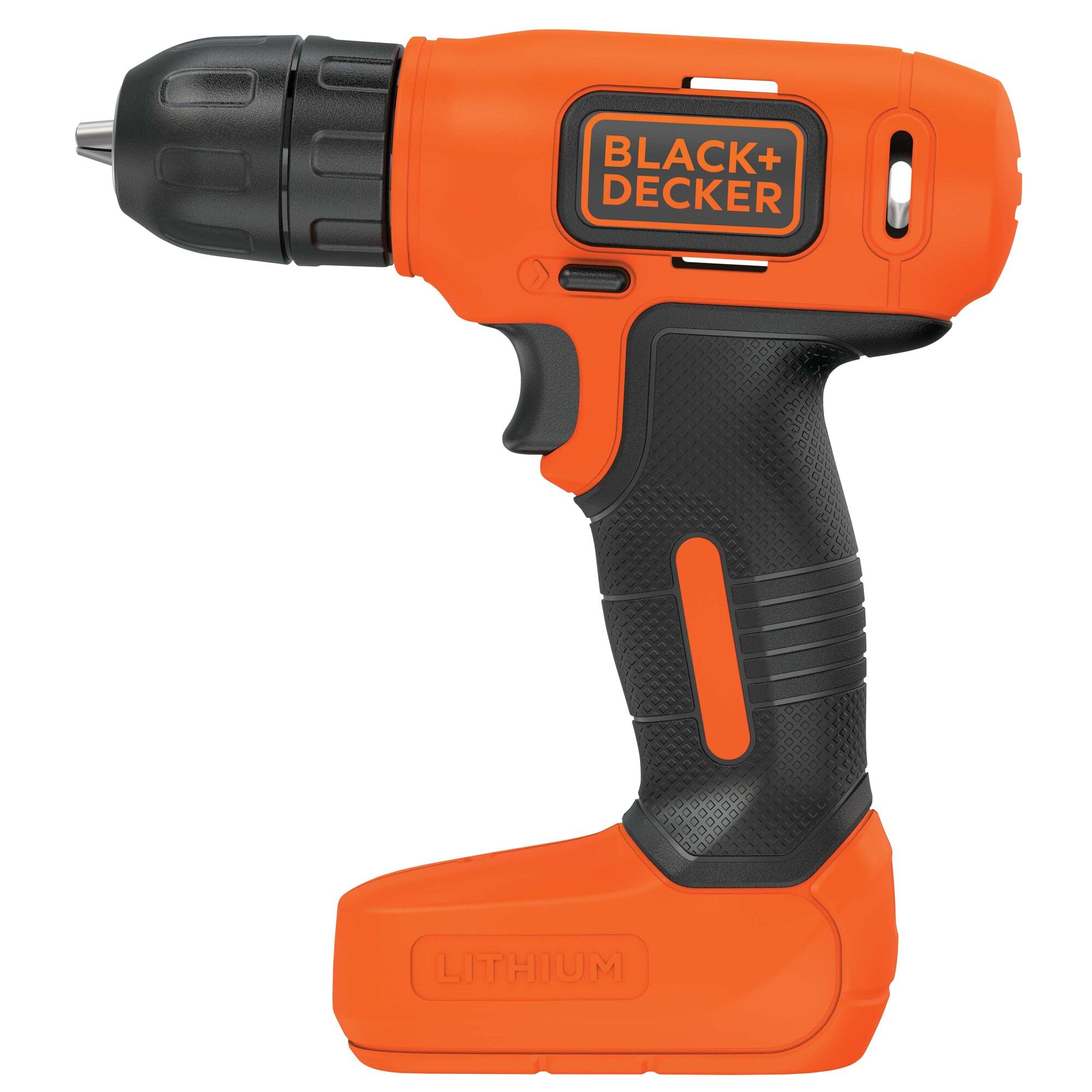 BLACK+DECKER BDCD8GPA Kit Taladro Atornillador BDCD8 Compacto 7.2V, Batería de 1.5 Ah Litio, Incluye con Cargador, Flexómetro de 3 mtrs, Brocas y Bolsa