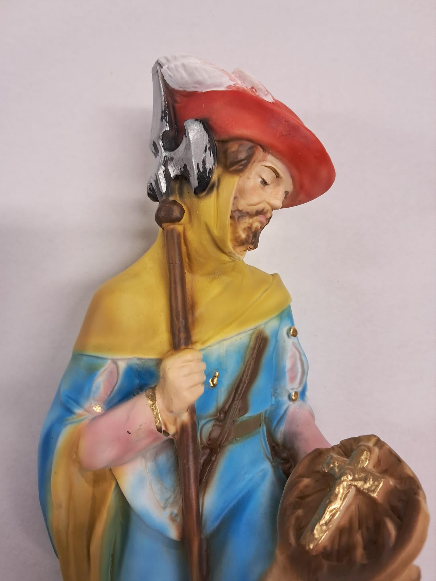 Generico ArteSacracaravaggio Statua di Sant' Uberto cm 30 (11,81 inches) in marmo resina piena decorata a mano di produzione artigianale italiana