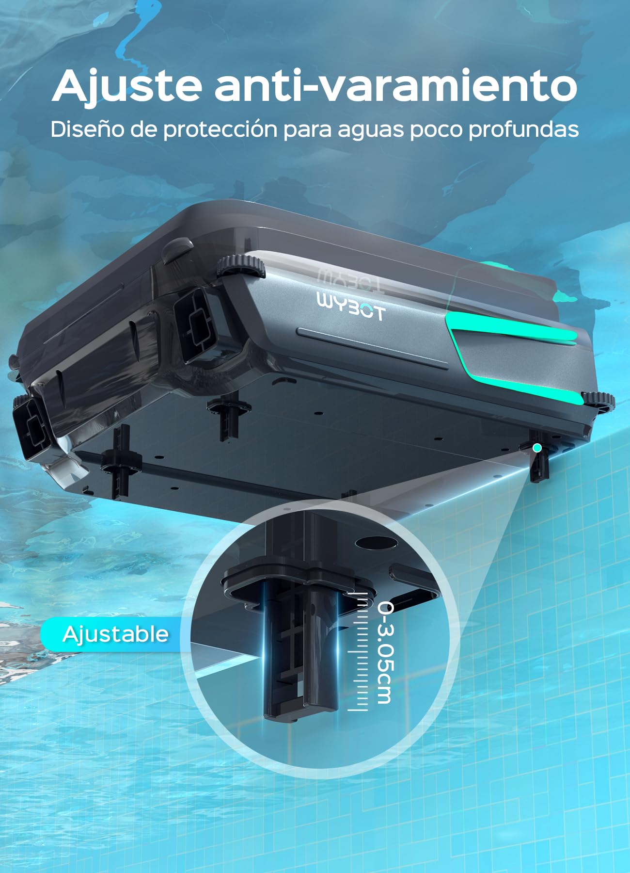 WYBOT F1 Skimmer Piscina con Energía Solar Y Batería, Limpia La Superficie del Agua Automáticamente, App Inteligente, Funciona 24h, para Toda Piscina-Robot Piscina Sin Cables,Verde Oliva