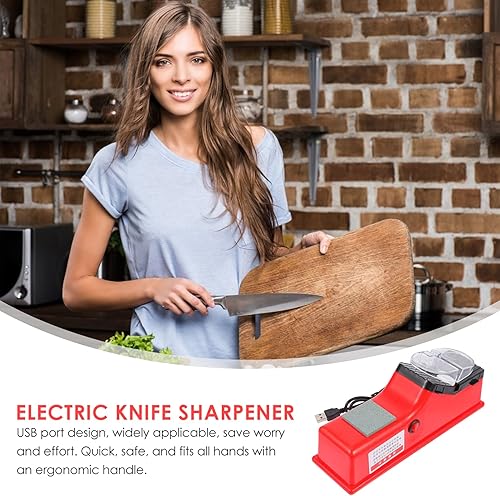 Miniatura 6 de YARDWE Herramientas manuales Afilador de cuchillos eléctrico Afilador de cuchillos recargable por USB para pesca, cocina, corte, herramientas de