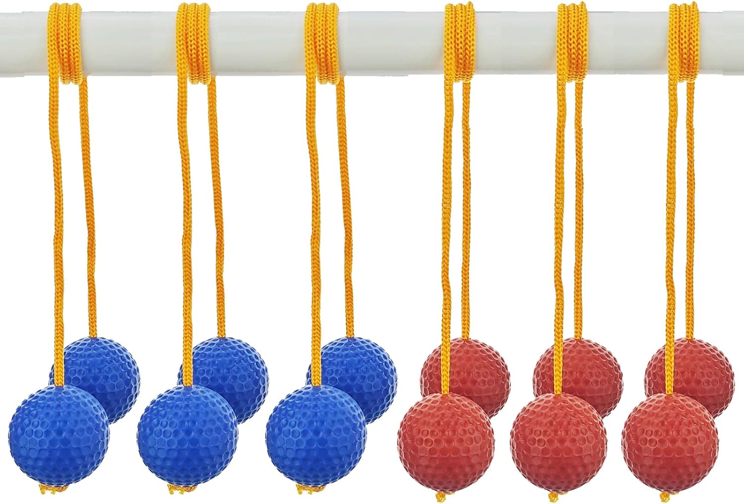 12 Pack Ladder Balls Ladder Toss Balls Ladder Ball Replacement Balls with Storage Bag for Toss Match (red Blue Orange Green)