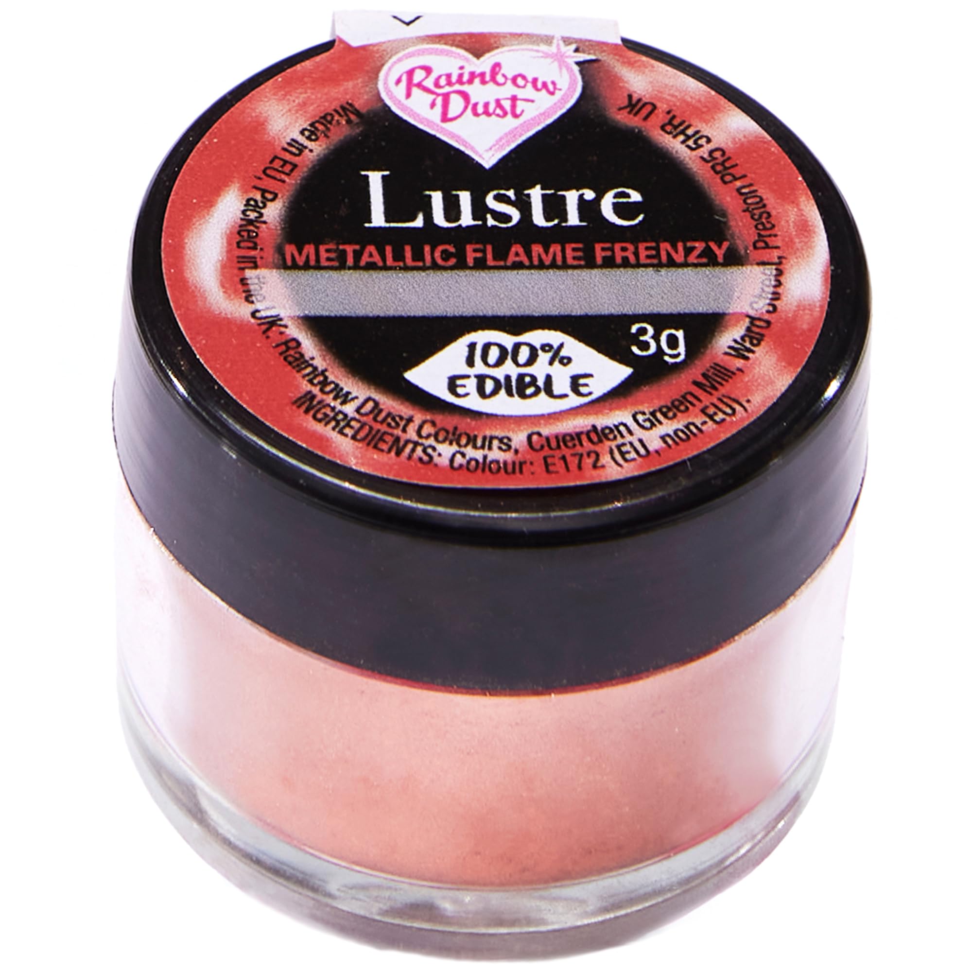 Rainbow Dust Edible Lustre Dust - 3g (Flame Frenzy)