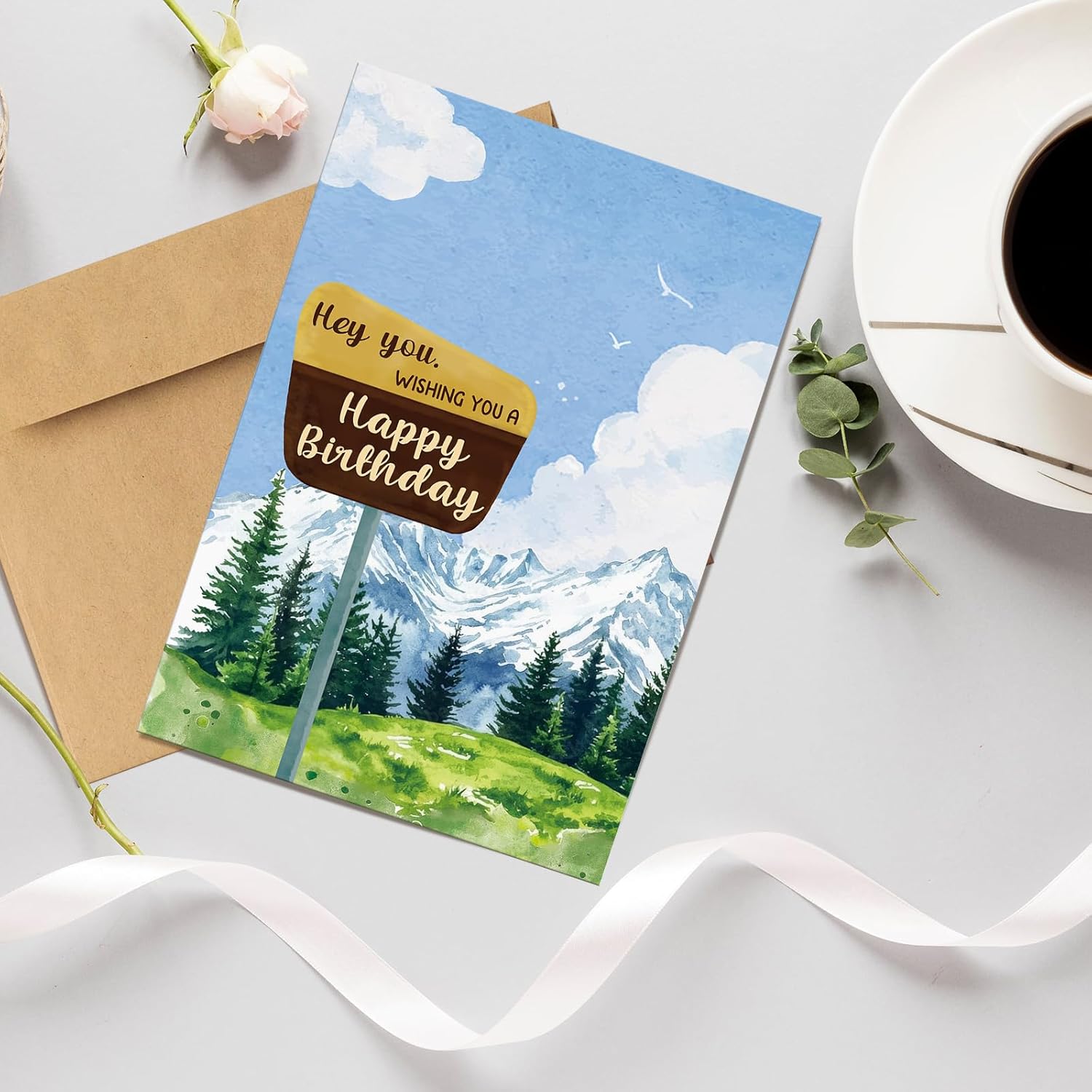 National Park Birthday Card for Men Women, Outdoor Themed Birthday Gift for Nature Lover, Wishing You A Happy Bday Card - Image 4