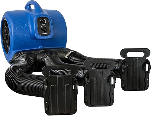 XPOWER X-800TF-MDK 3/4HP - Secador profesional de jaula de carbón sin polvo con kit de secado múltiple y temporizador para un tiempo de respuesta