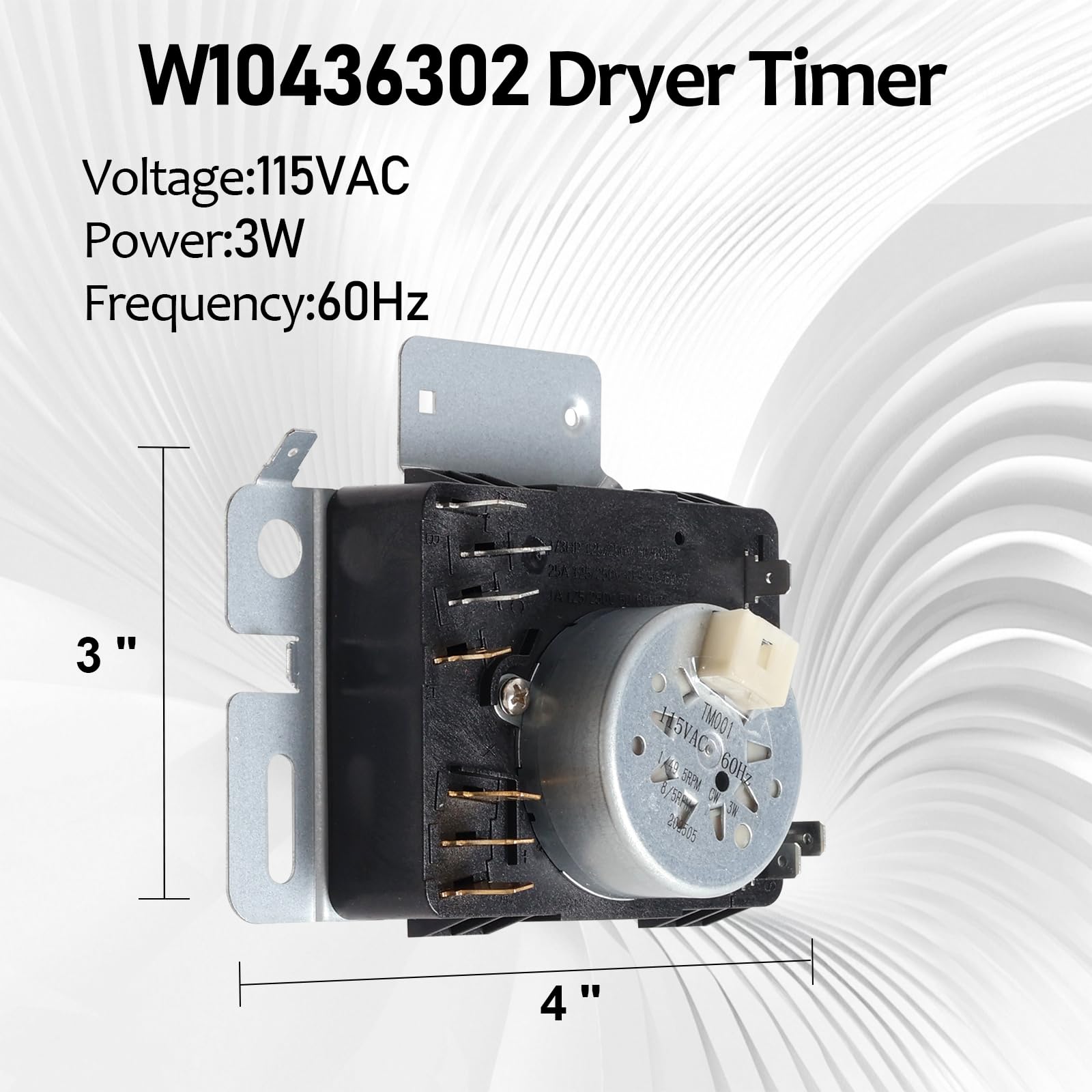 W10436302 WPW10436302 - Temporizador de secadora compatible con Whirlpool Amana Kenmore secadora reemplaza 4446791 AP6021392 PS11754716 EAP11754716, calidad OEM