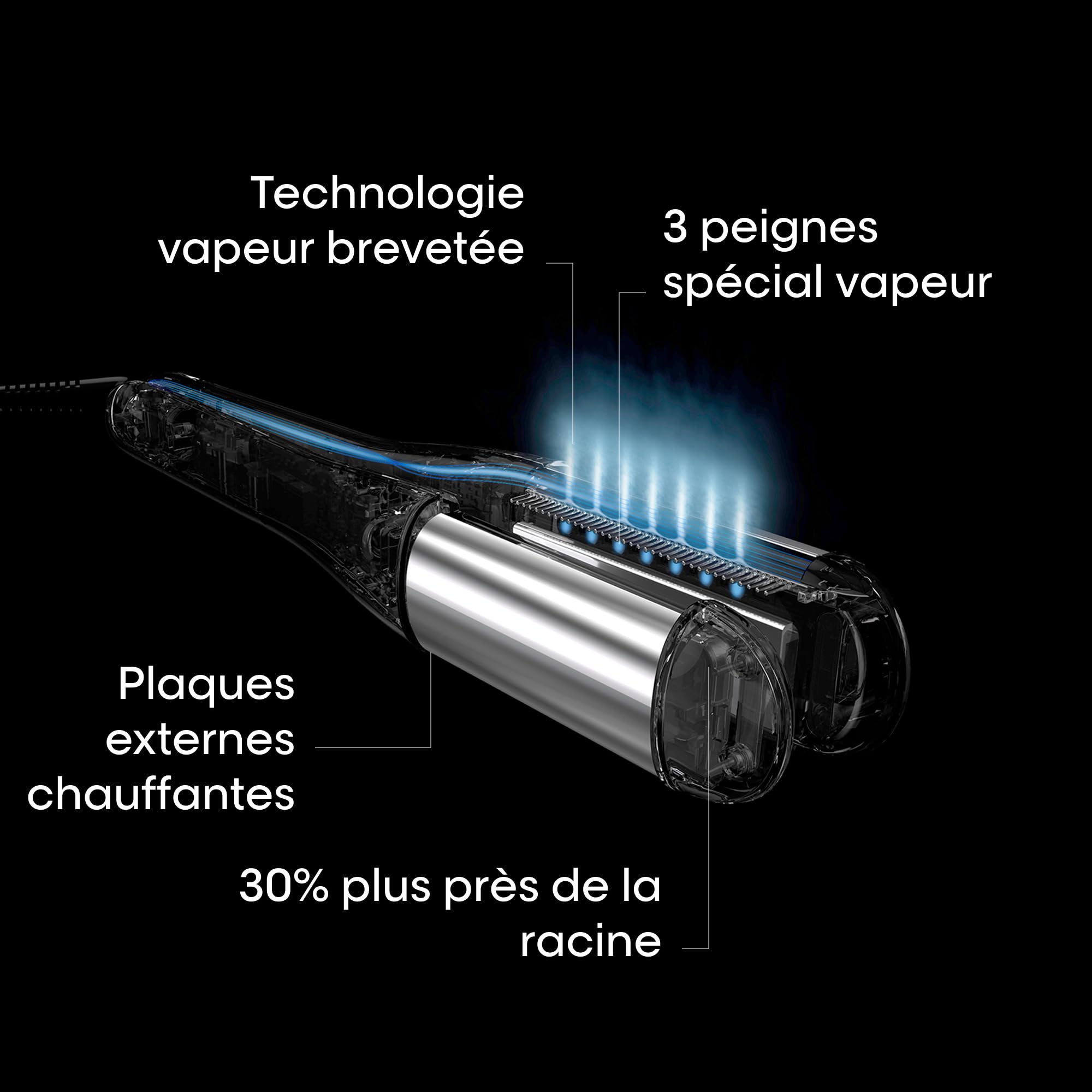 STEAMPOD 4 - Lisseur Boucleur Vapeur - Idée Cadeau - 95% De Dommages En Moins - Coiffage Rapide - 3 Températures - Technologie Vapeur Brevetée - Tous Types De Cheveux - L'Oréal Professionnel
