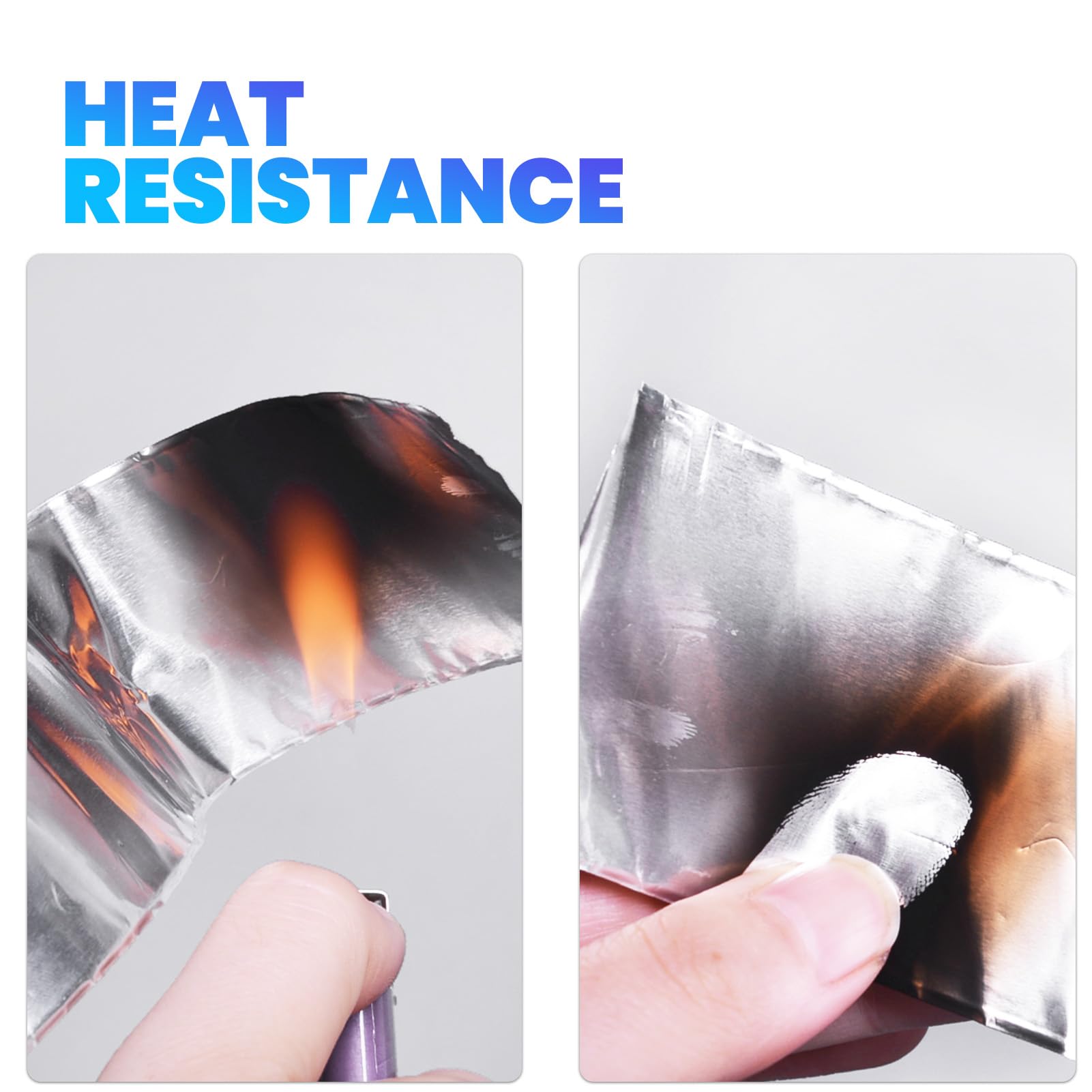 ADHES Cinta de aluminio cinta de alta temperatura cinta reparación de aluminio para conductos, Resiste de 80°C a 100°C, aire acondicionado, calentadores y estufas 50mm x 64m