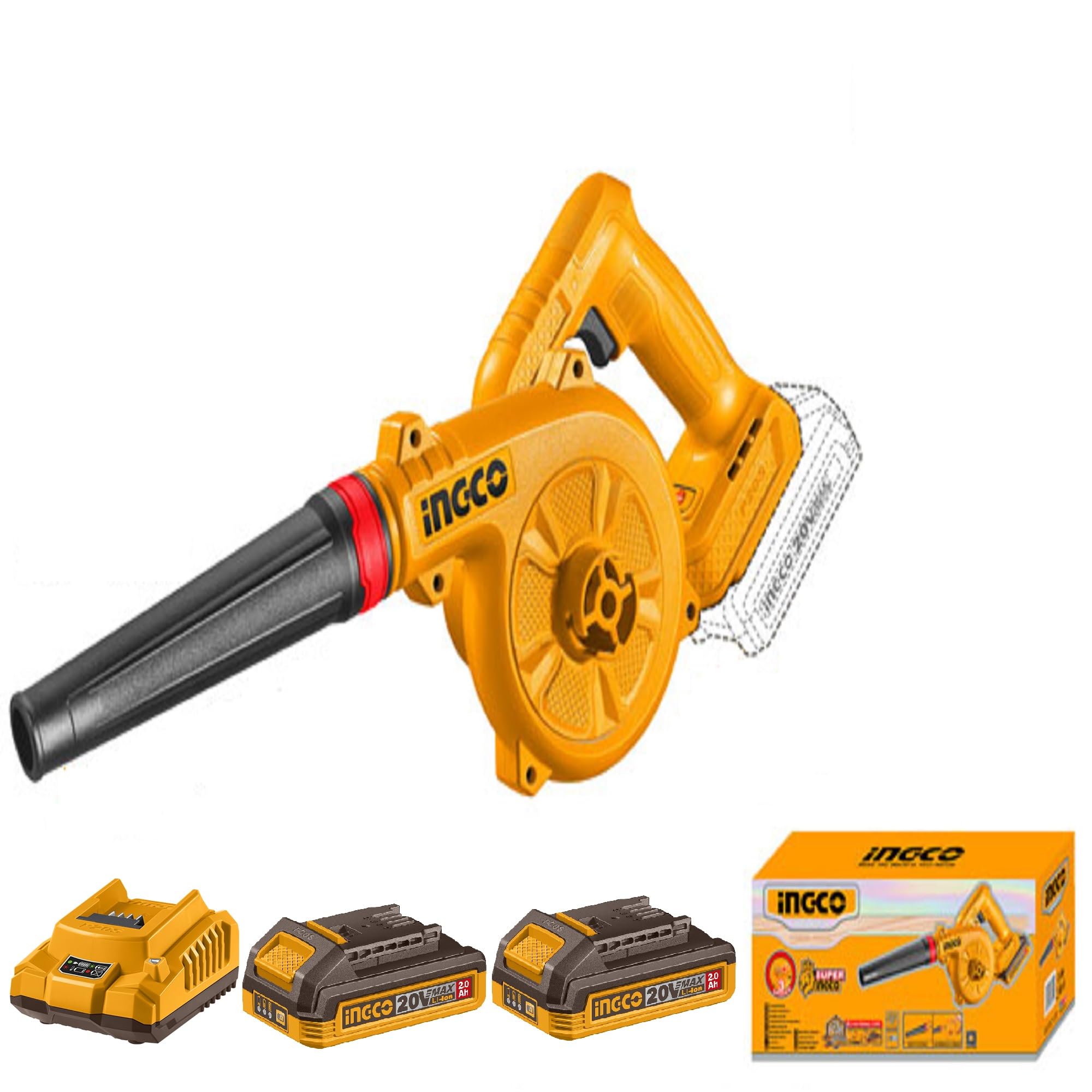 INGCO 20V Cordless Blower, with 2Pcs 2.0Ah Battery and 1Pcs Charger CABLI20682-image-34