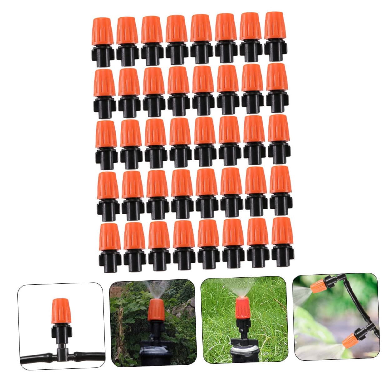 Sosoport 5 Set Di Ugelli Di Nebulizzazione Regolabili Per Irrigazione A Goccia Per Tubo Da Giardino 40 Pezzi * 5