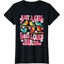 Just A Girl Who Loves Birds Birding Bird Watching Girls Kids T-Shirt
