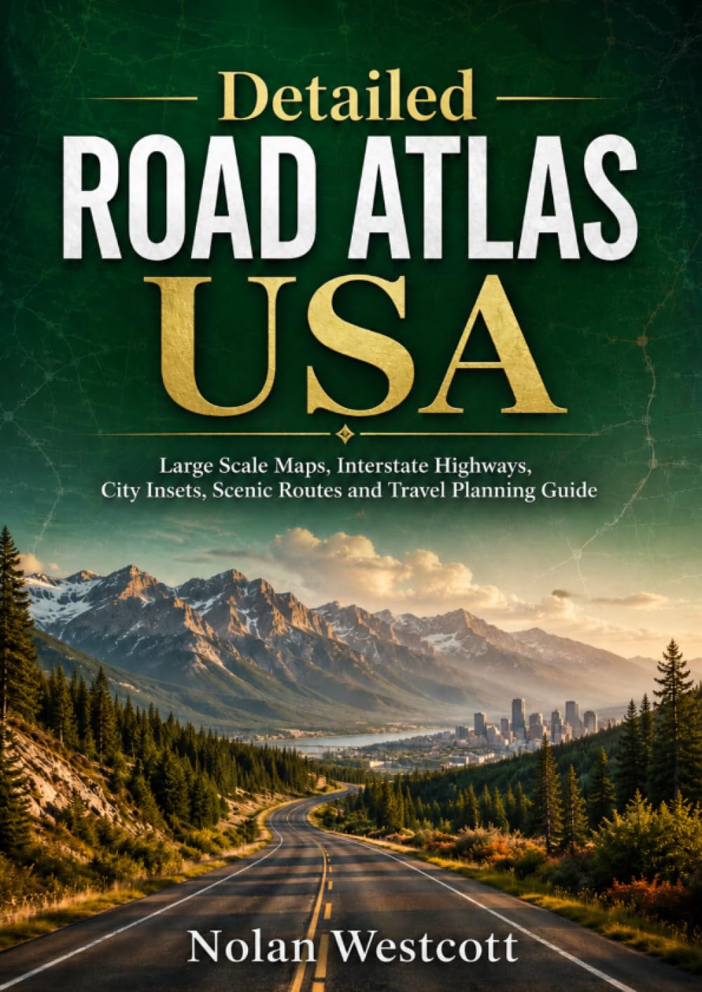 Detailed Road Atlas USA: Large Scale Maps, Interstate Highways, City Insets, Scenic Routes, and Travel Planning Guide
