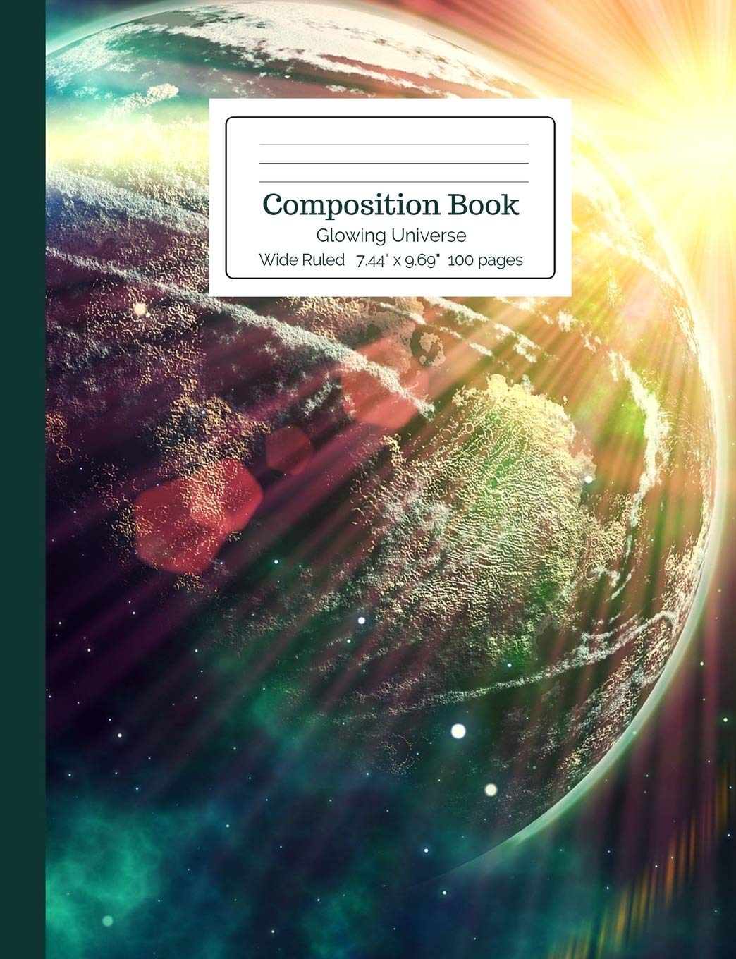 Composition Book Glowing Universe Wide Ruled (Starchild Composition Books)