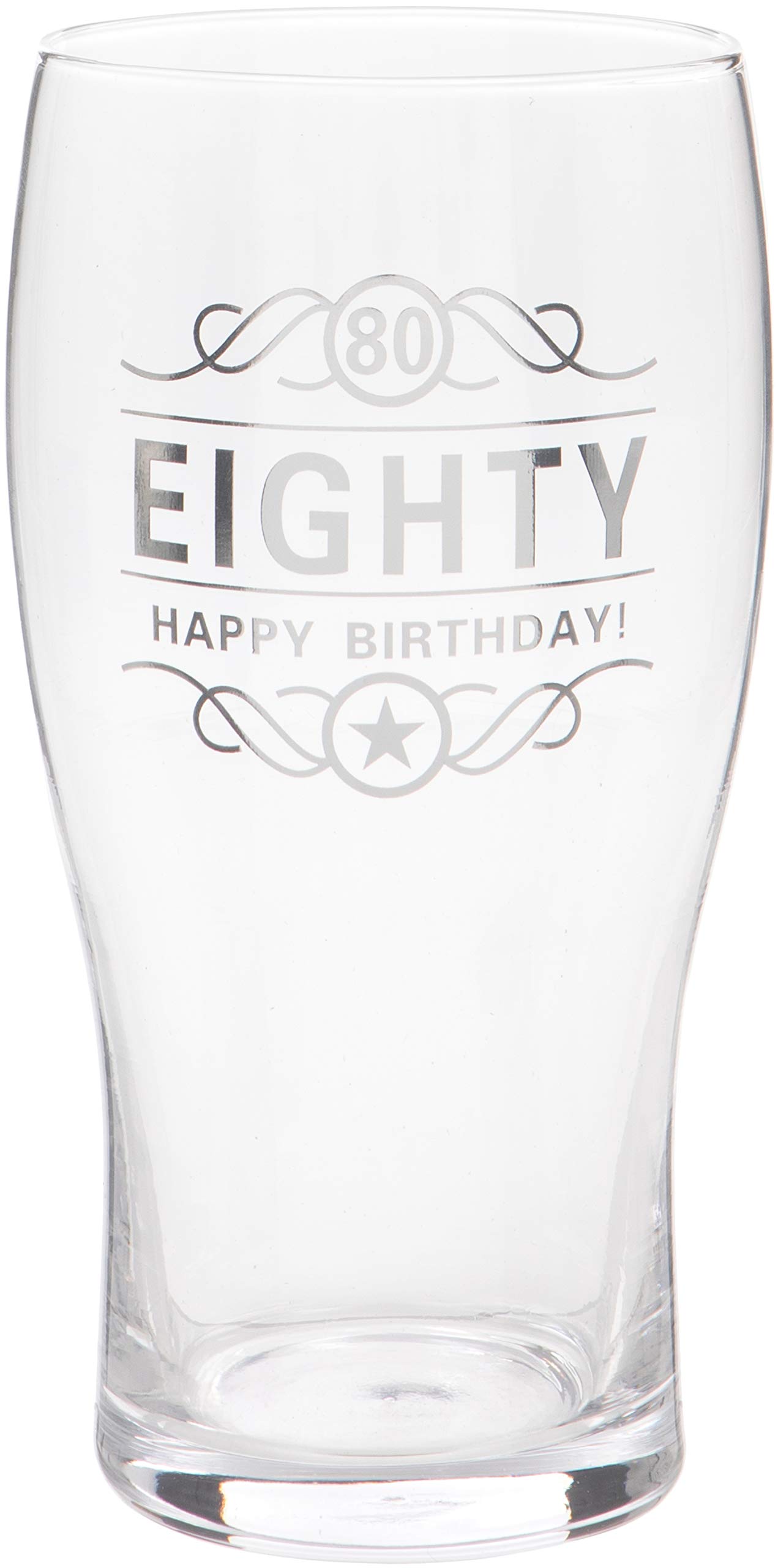 Maturi 80th Birthday Beer Pint Glass - 570ml / 1 Pint