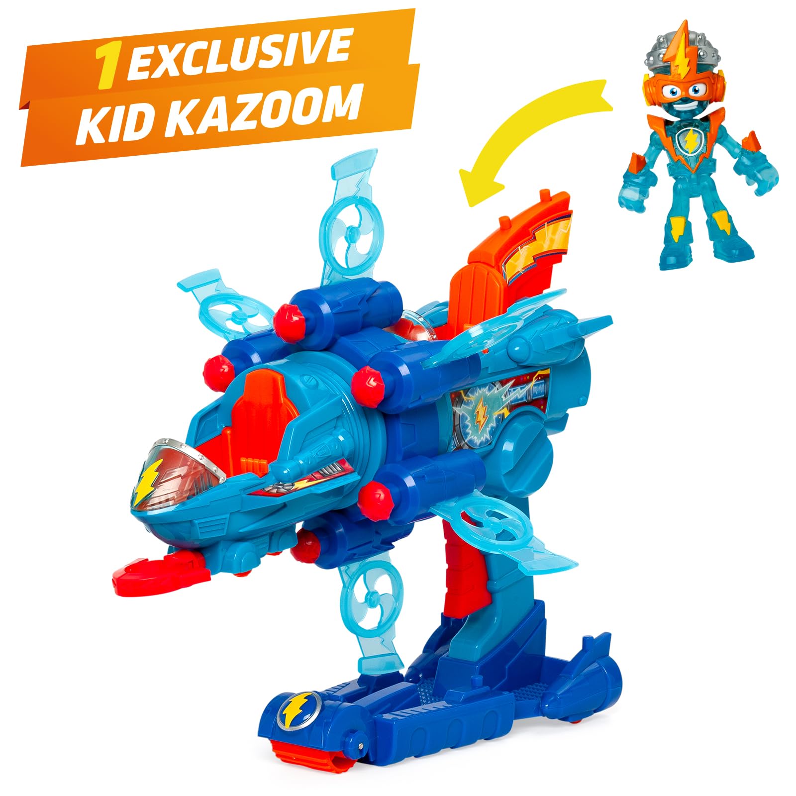 SUPERTHINGS Blaster Jet – Mini Odrzutowiec Bojowy z Wyrzutnią, Zestaw z Ekskluzywną Figurką Super Things, Mały Pojazd Zabawka dla Dzieci i Chłopców od Magicbox
