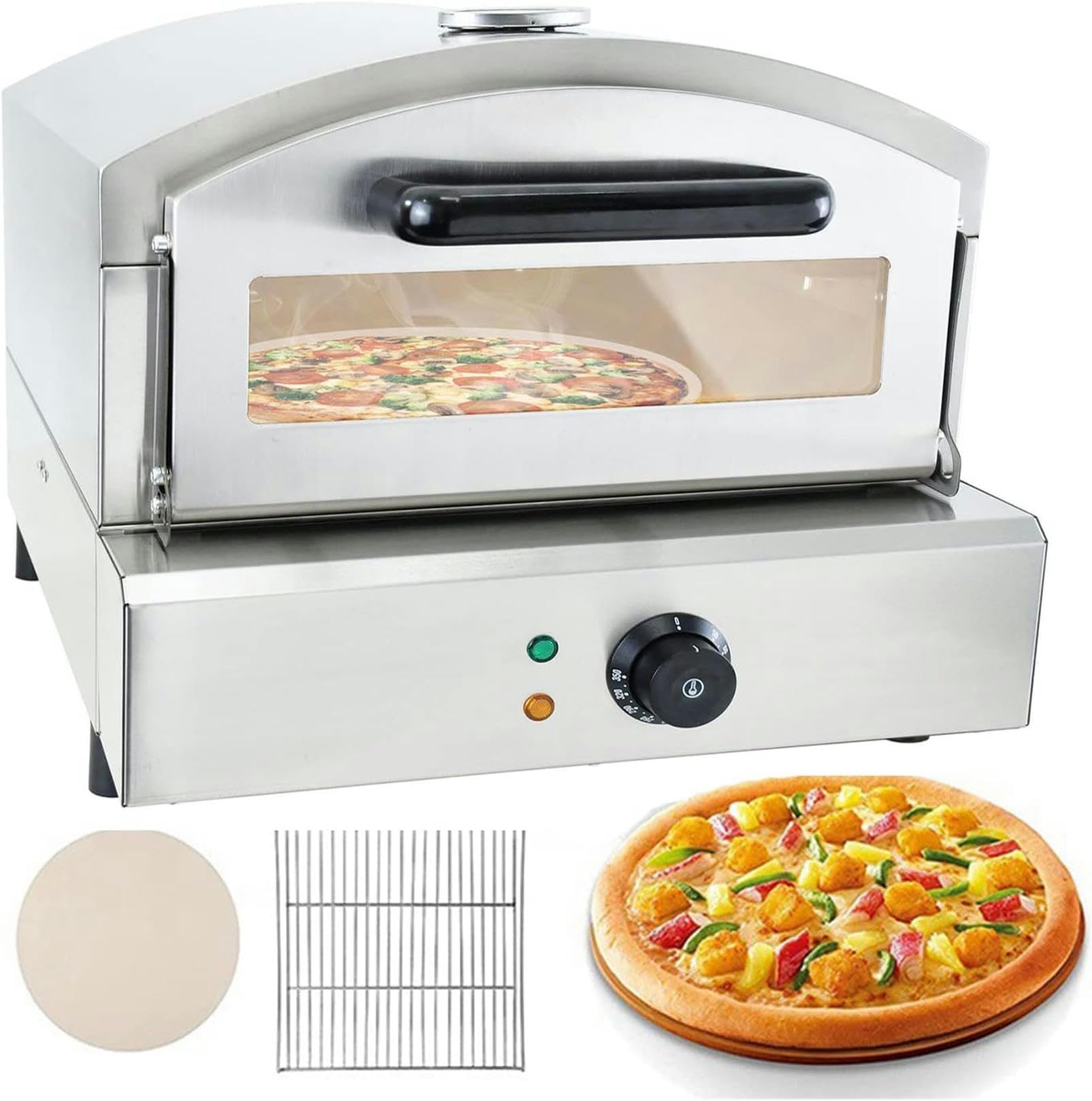 Elektryczny piec do pizzy ze stali nierdzewnej, komercyjny elektryczny piec do pizzy, elektryczny luksusowy wielofunkcyjny piec do przekąsek lub kuchnia restauracyjna