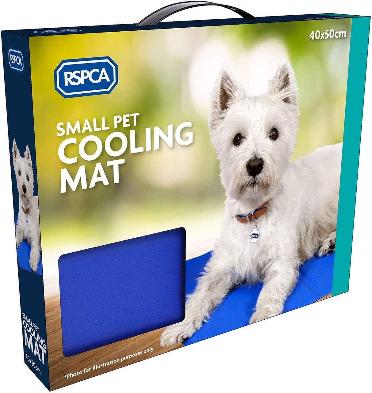 RSPCA pet cooling mat small dog puppy pet care summer non-toxic gel pad freeze dog bed dog mat pet supplies 40x50cm blue cat mat