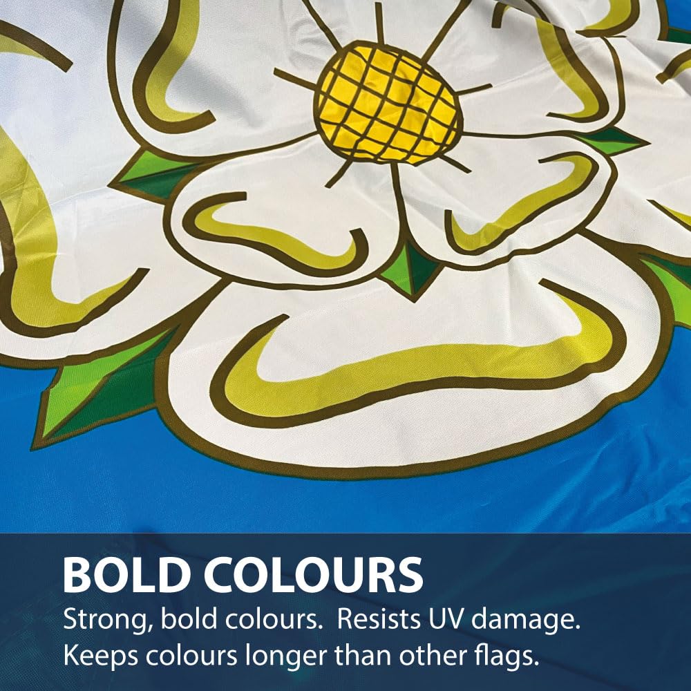 NWFlags Yorkshire Flag 150d Nylon Rope & Toggle 5ft x 3ft for Professional Flagpole, Multicolor - Image 4