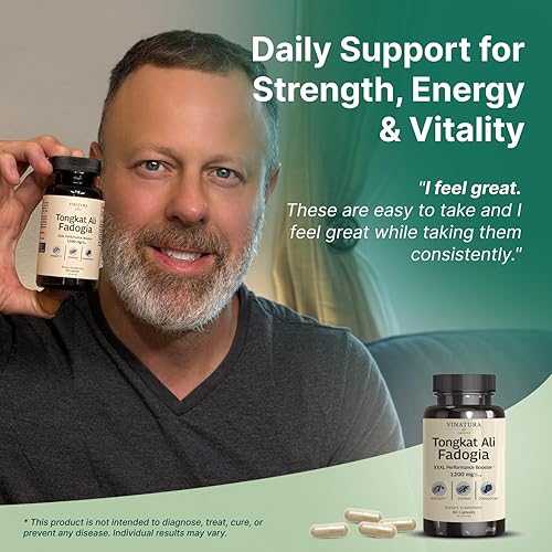 Miniatura 5 de Tongkat Ali Fadogia Agrestis - 1200 mg, mejorado con suplemento de refuerzo de óxido nítrico, Longjack Tongkat Ali para hombres, *Hecho y probado en