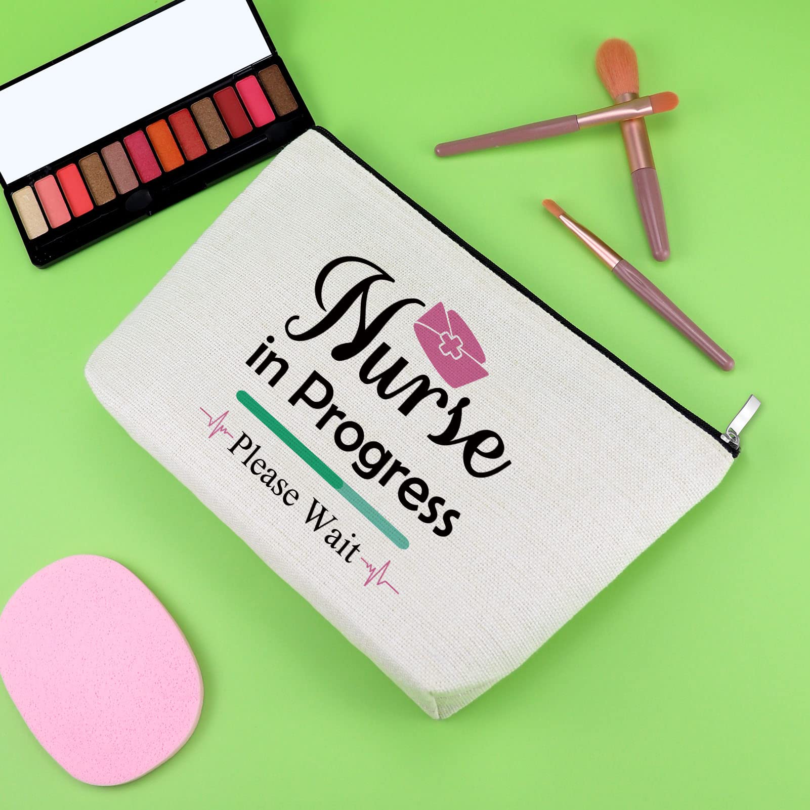 Nurse Inspirational Gifts Makeup Bags Nurse in Training Gifts Future Nursing Cosmetic Bag for Women Encouragement Present for Nursing Student Daughter Best Friend Christmas Graduation Travel Pouch - Image 2
