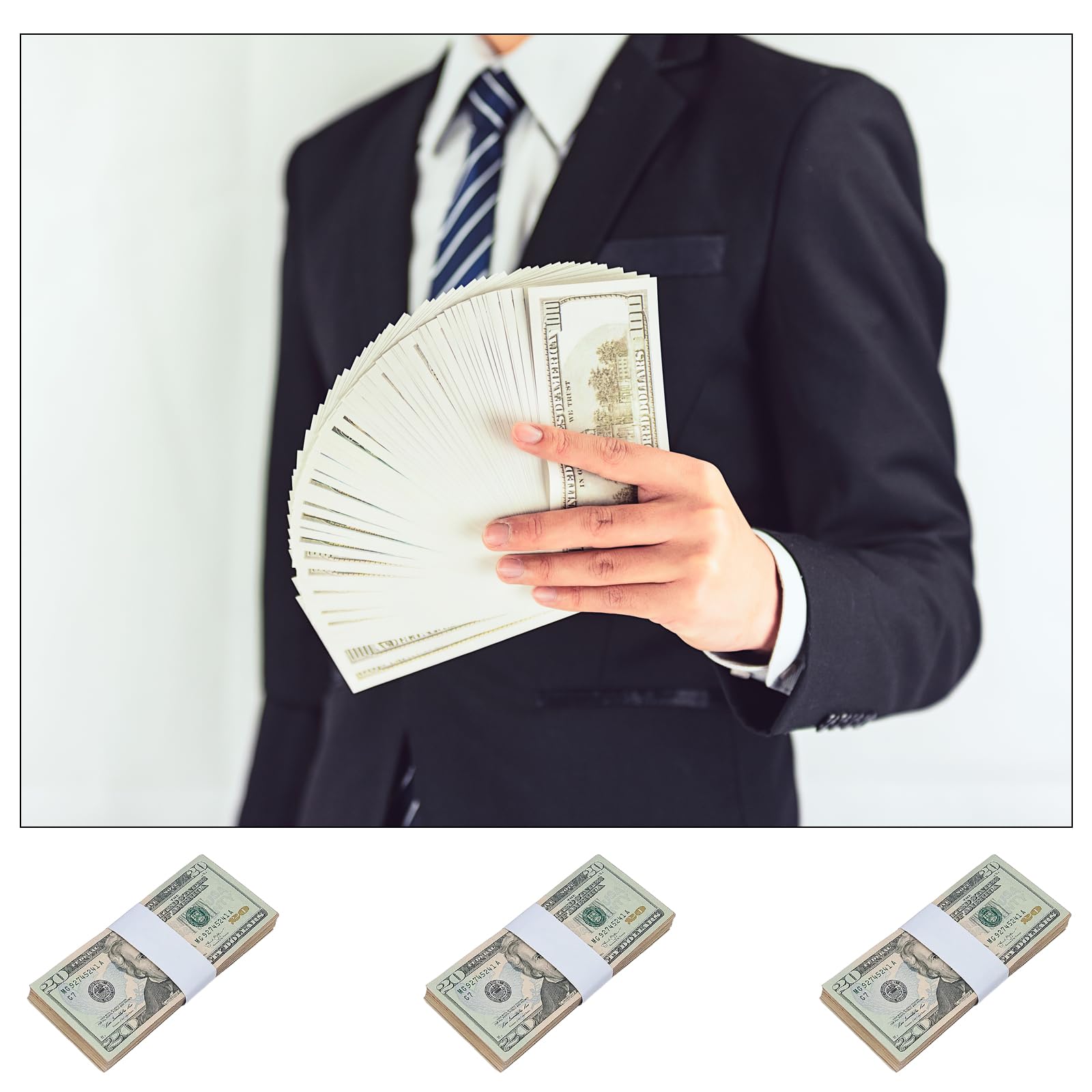 400 sztuk samoprzylepnych na banknoty, opaski do pustych banknotów, opaski na banknoty Okładki do banknotów do organizacji banknotów gotówkowych dla sklepów
