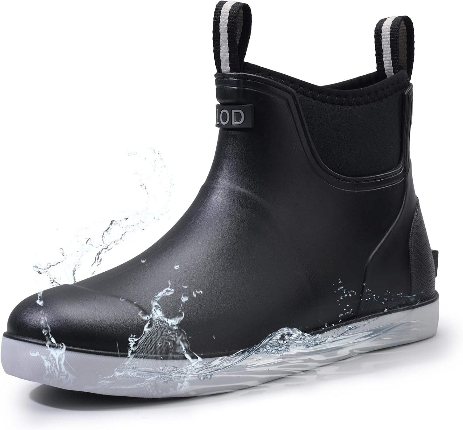 Women's Ankle Rain Boots - Slip On Waterproof Festival & Garden Shoes for Men - Comfortable Lightweight Rubber Wellies with Decorative Buckle