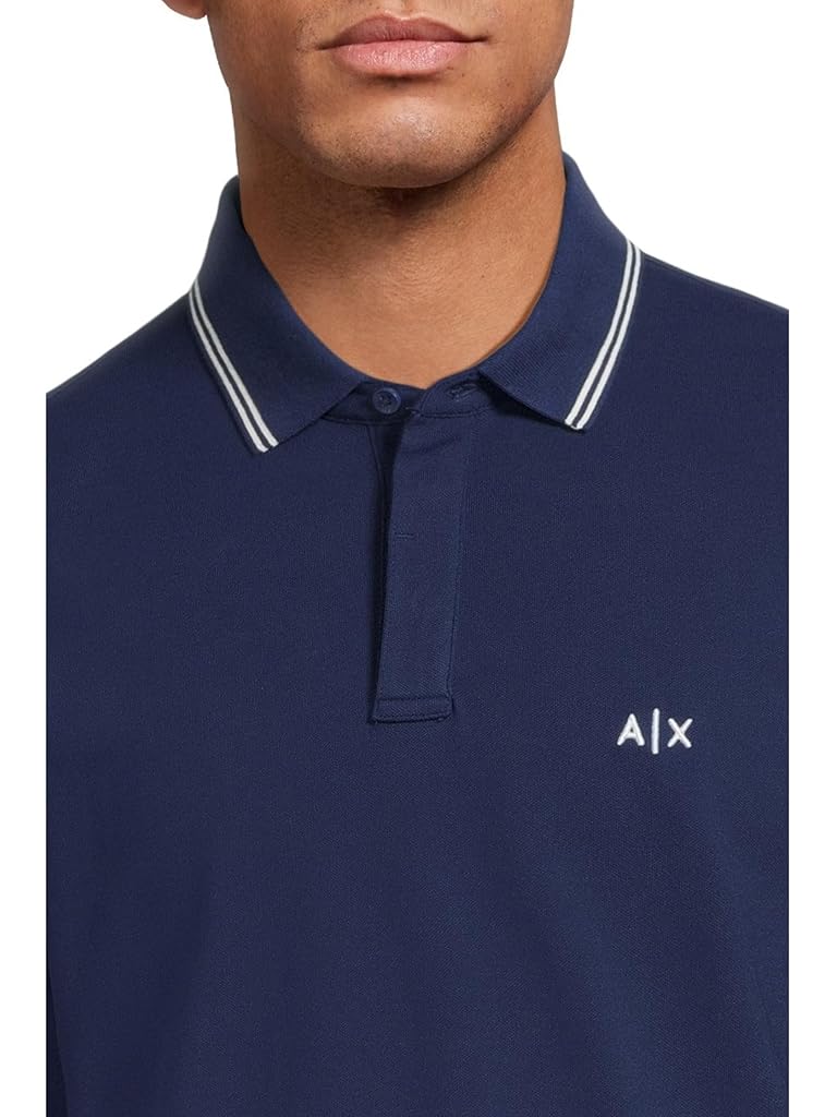 Blue Armani Exchange Essential Logo Polo