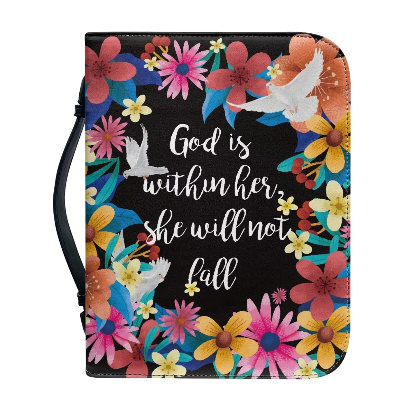 Fashion Portable Leather Bible Covers for Women Men Durable Carrying Bible Accessories 9.2 X 6.3 in