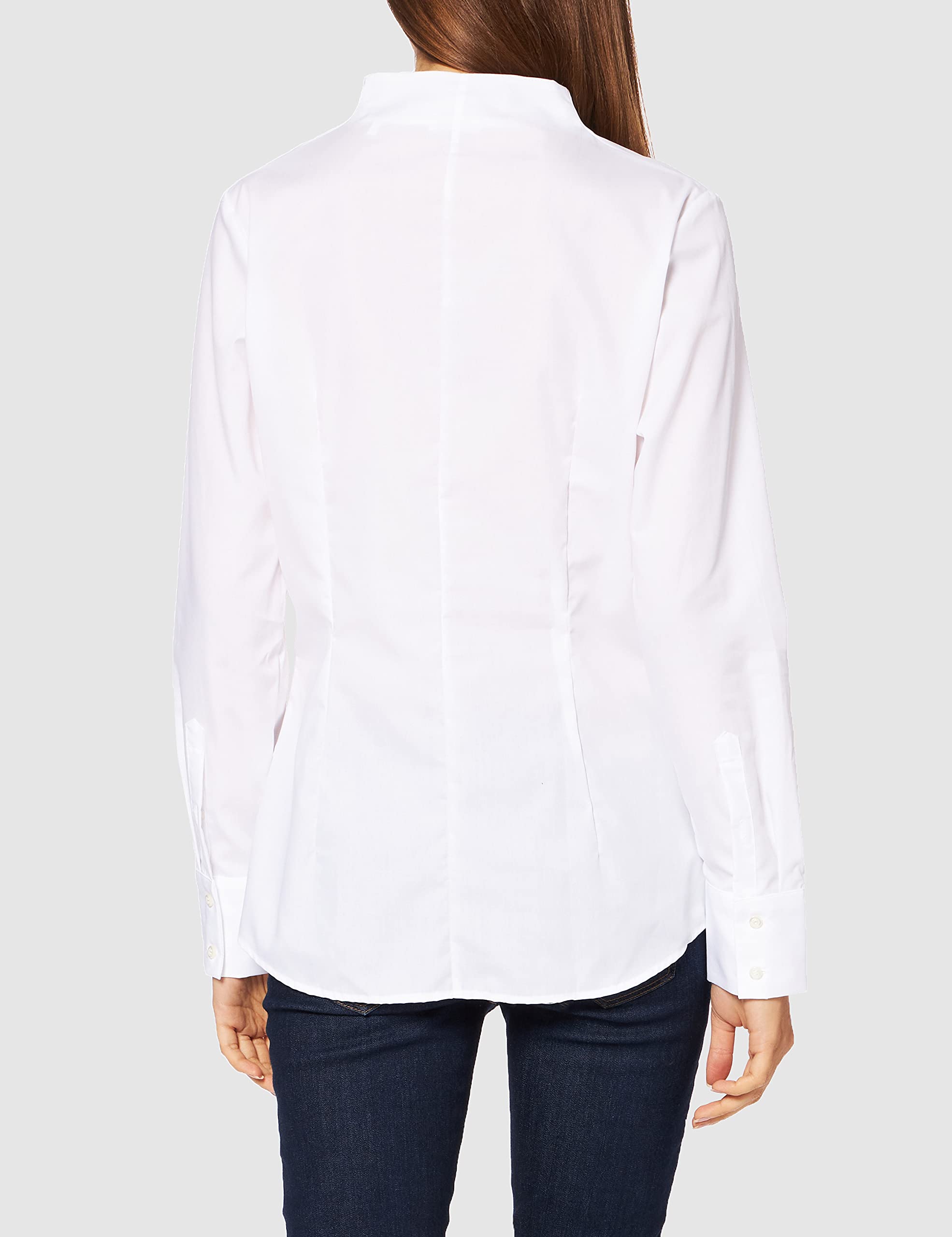 Seidensticker Damen Bluse - Hemdbluse - Kelchkragenbluse - Klassisch - Elegant - Bügelleicht - Slim Fit - Kurzarm - Uni - 100% Baumwolle