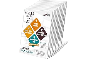 NIUBEE Acrylic Sign Holder for Counters and Desks