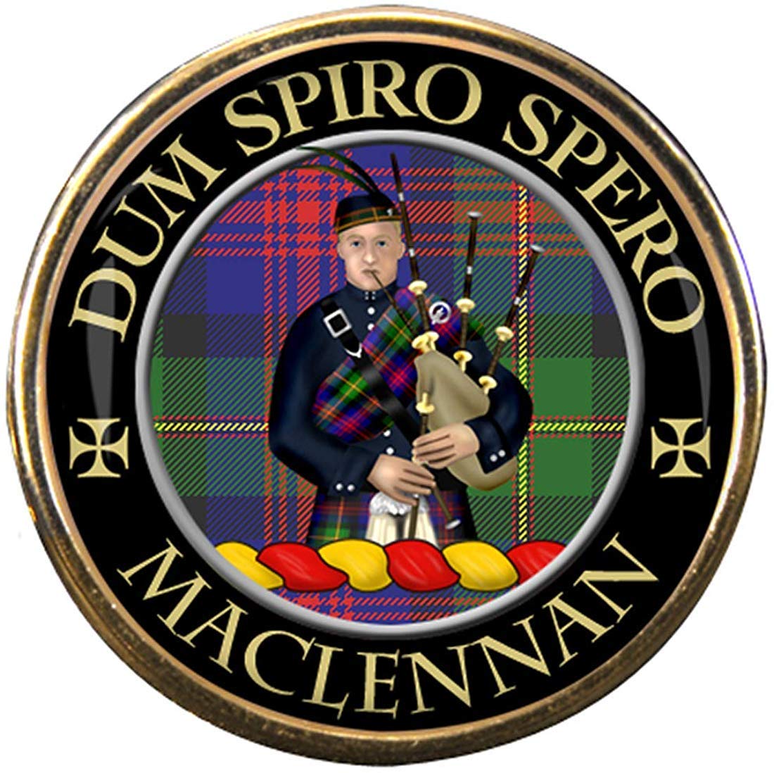 Family-Crests.com Men's Gold Maclennan Scottish Clan Pin Badge