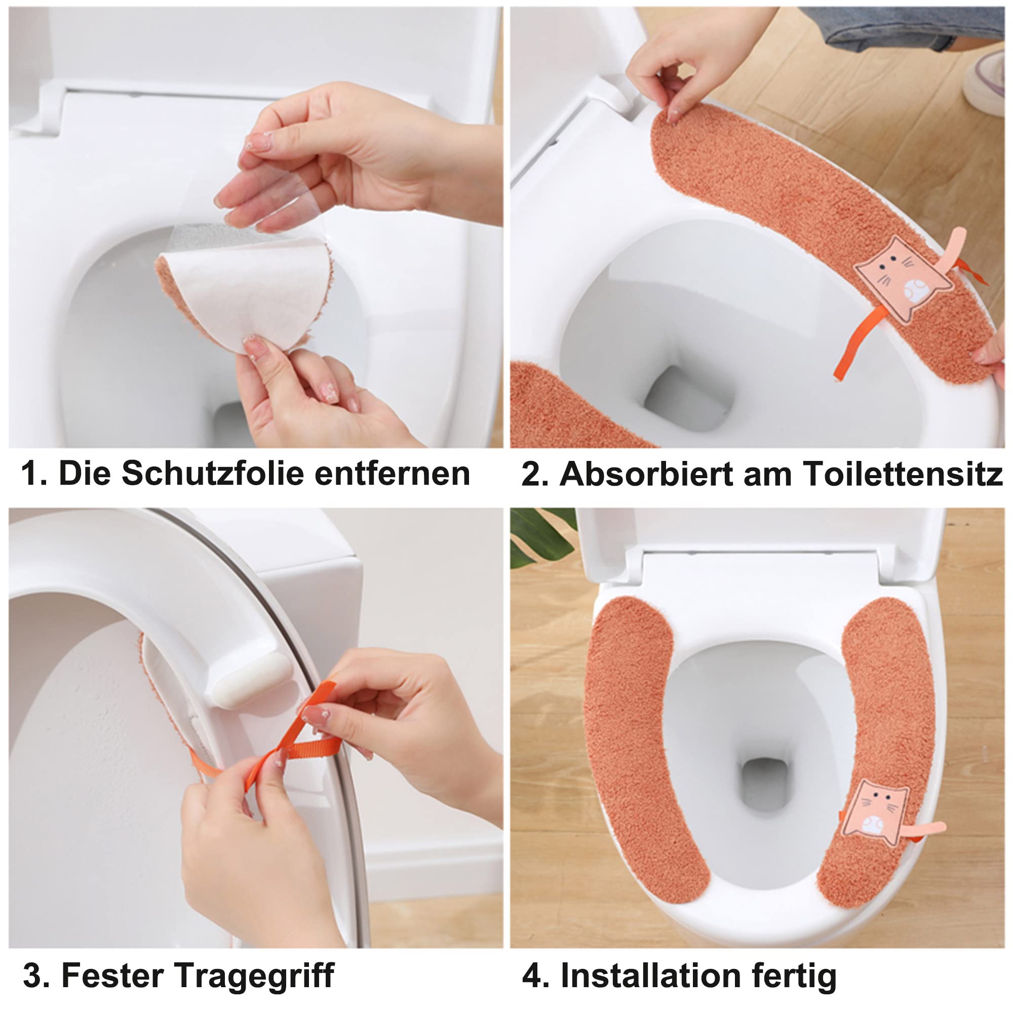 Warme beige luxe dikke antibacteriële toiletbril universeel