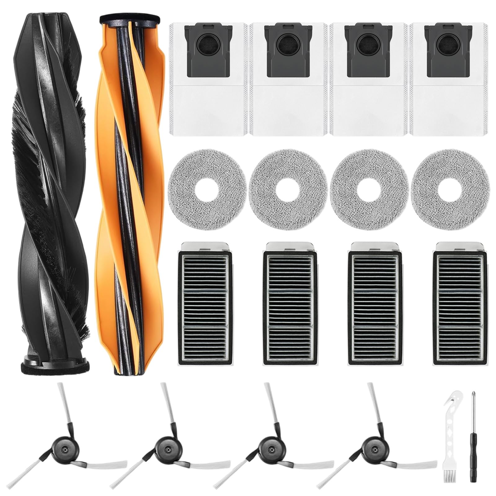 CUNZJIA High Robot Vacuum Replacement Parts Main Side Brush Filter Mop Bag for X50 L50 Vacuum