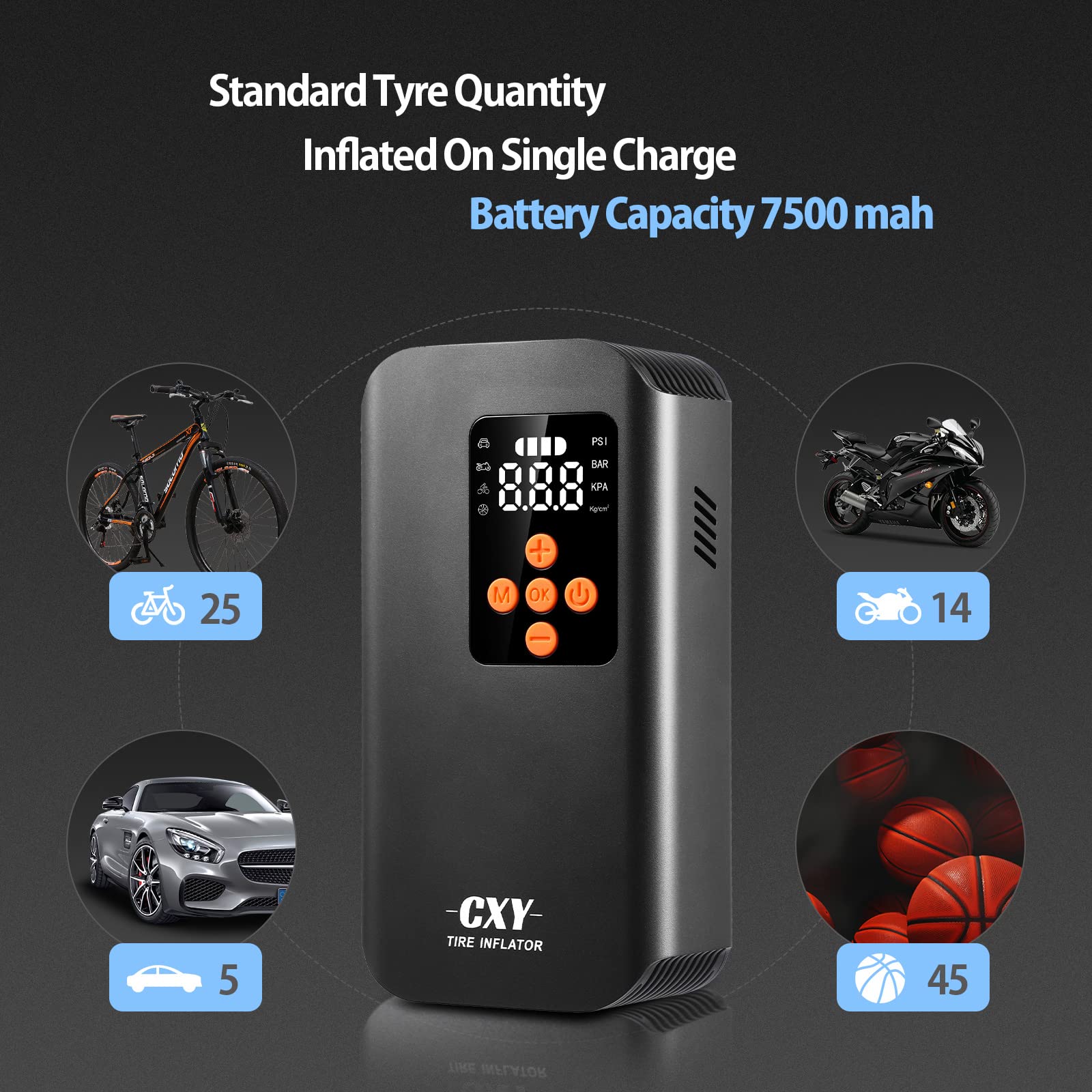 Compressore Aria Portatile 150PSI 12000mAh - Gonfia Gomme Auto, Bici, Palloni In 4X - Foto 4