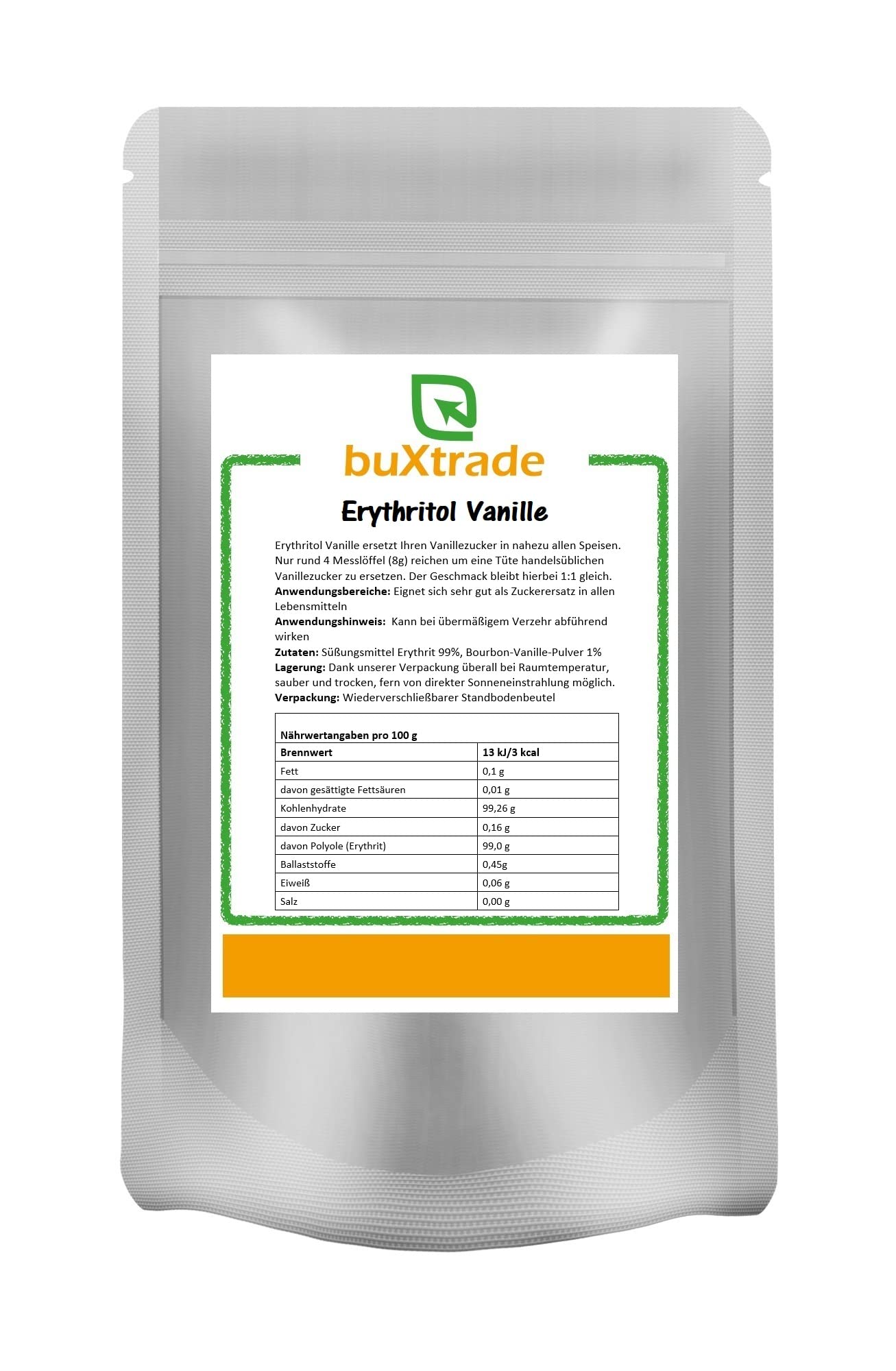 Erythritol Vanille | Süßungsmittel | Vanille Geschmack | Buxtrade | Verschiedene Mengen (10 kg)