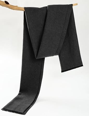 Buauty Winter Scarf for Men Long Warm Soft Cashmere Feel Classic Scarves Striped Plaid Tassel Scarfs Holiday Gift Mens