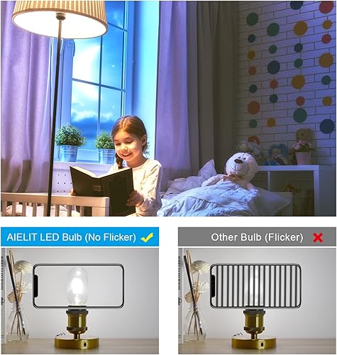 Miniatura 2 de Bombilla LED regulable E26, 5000 K, AIELIT 4 W T45T14, equivalente a 40 W, bombilla de filamento decorativo para baño, lámpara de cocina, colgante