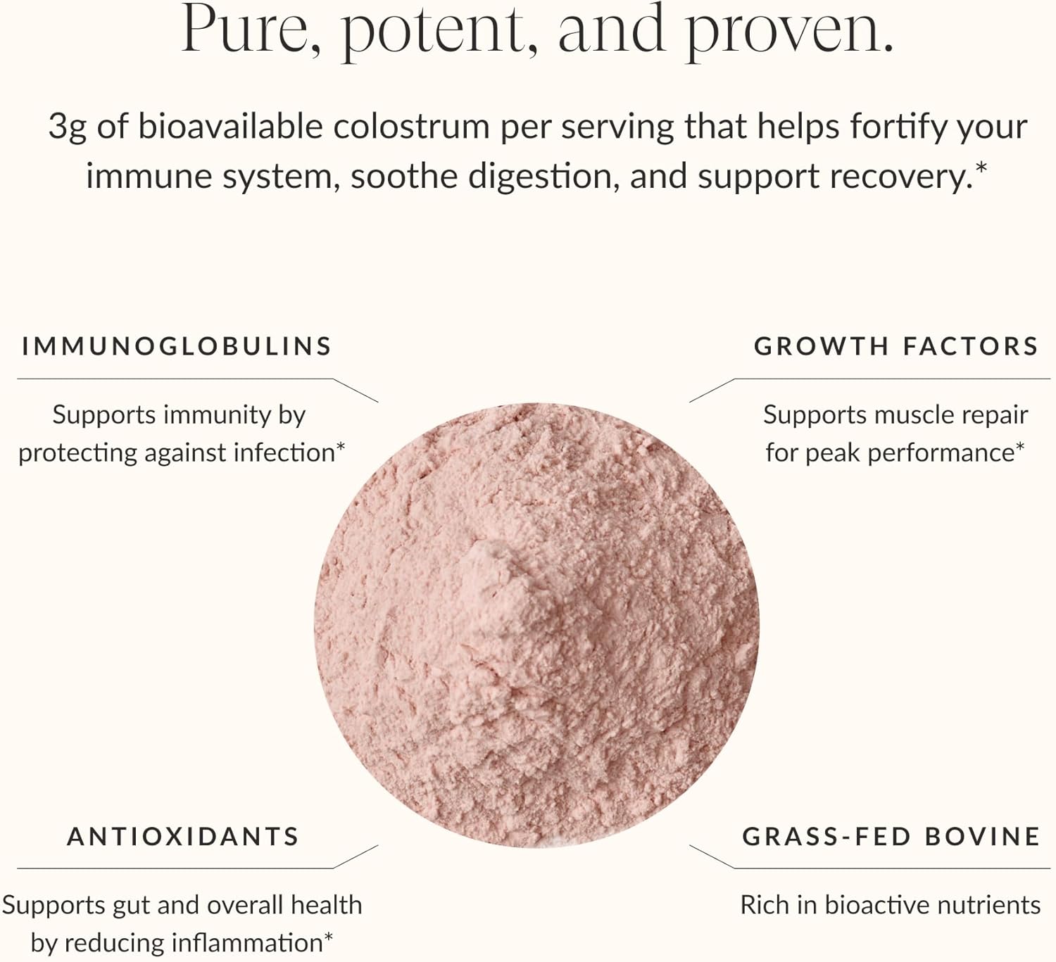 Beam Colostrum Powder – Gut Health, Immune Support & Recovery Supplement – 3g per Serving – Grass-Fed, Third-Party Tested, Pure Whole Bovine Colostrum – No Fillers, Non-GMO, 30 Servings - Image 4