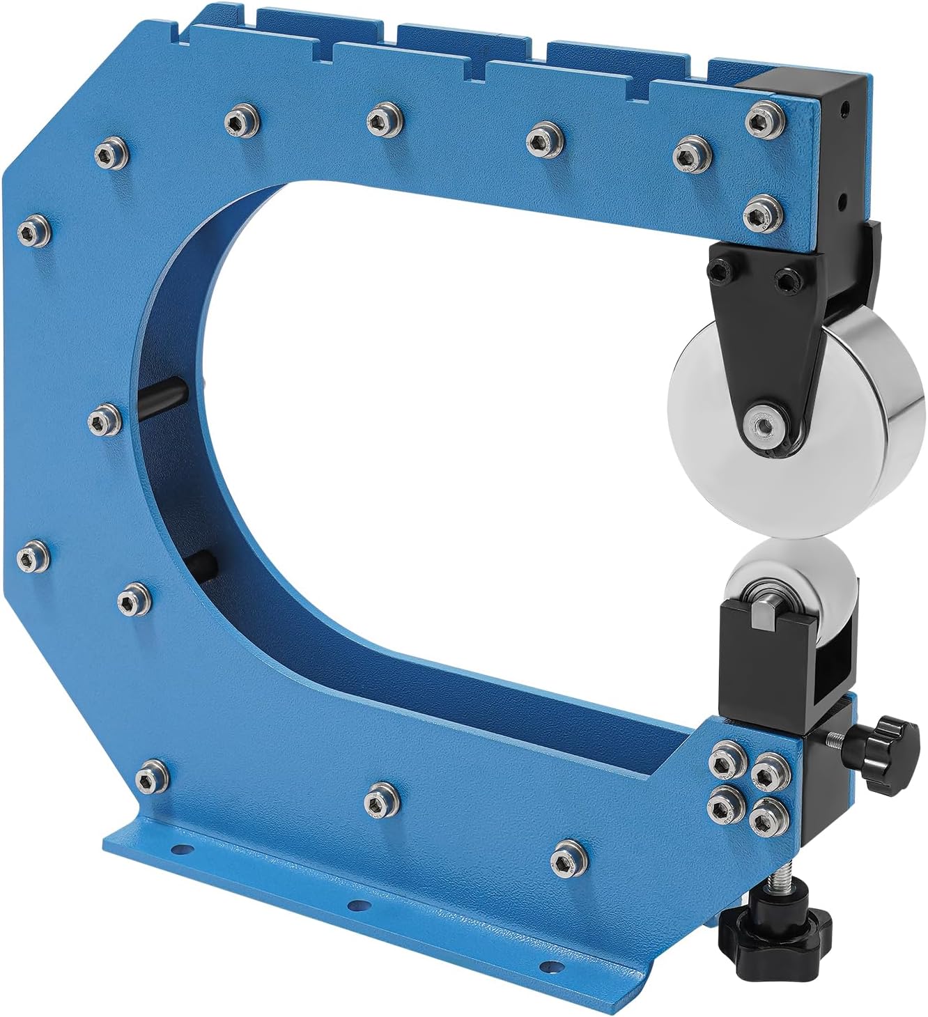 Tabletop English Wheel, 12" Throat Heavy Duty Manual Metal Forming Machine with 90° Rotatable Wheels for Shaping, Manufacturing, and Smoothing