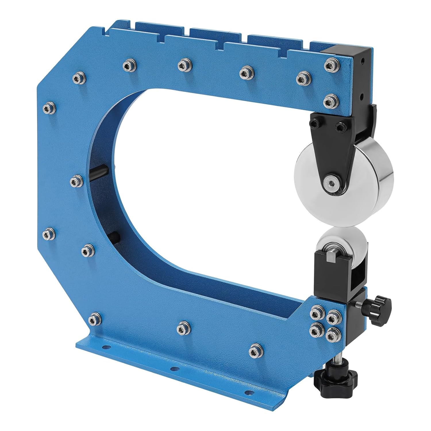 Professional Benchtop English Wheel 12 Inch, Heavy Duty Manual Metal Forming Machine with 90° Rotatable Wheels and 0.79in Height Adjustment for Shaping Steel, Aluminum, Copper