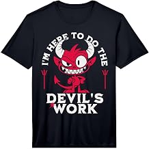 Mens I'm Here to Do The Devil's Work - Satan Performance T-Shirt