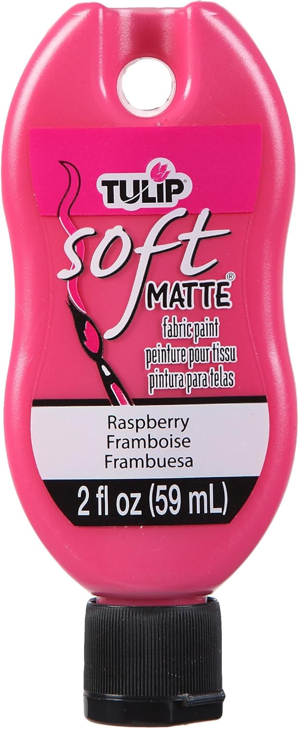 Tulip Soft Fabric Paint Bottle, 2Ounce, Matte Raspberry