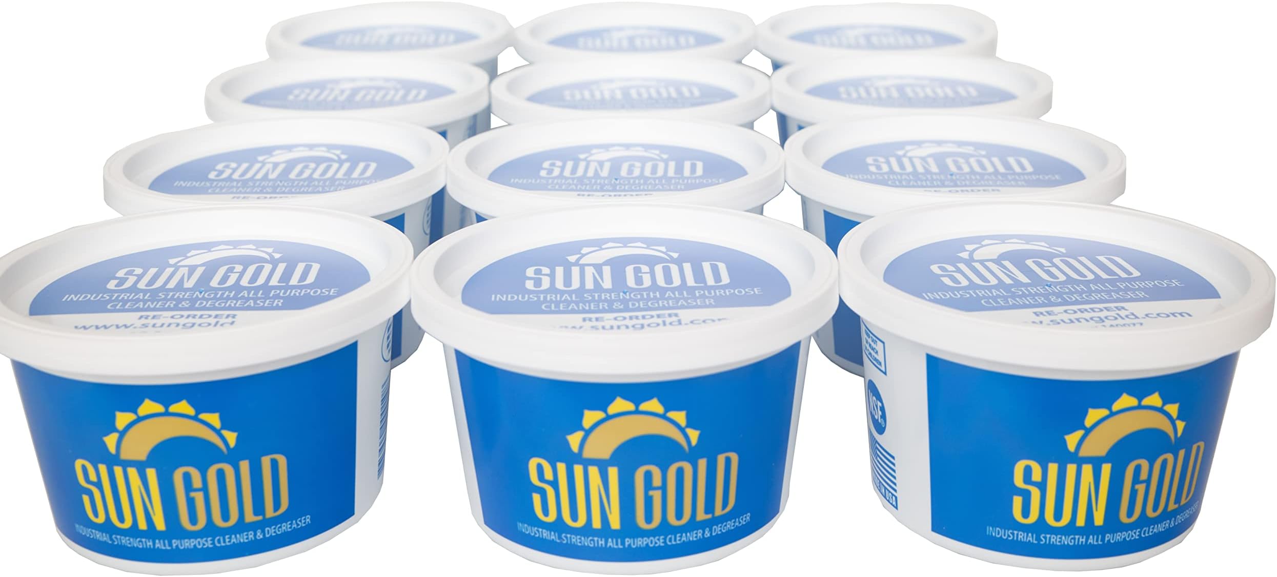 Sun Gold - All Purpose Cleaner, Multi-Surface Cleaning Paste for Kitchens, Bathrooms and More, Biodegradable, Industrial-Strength Concentrate, NSF A-1 Rated (12 Pints)