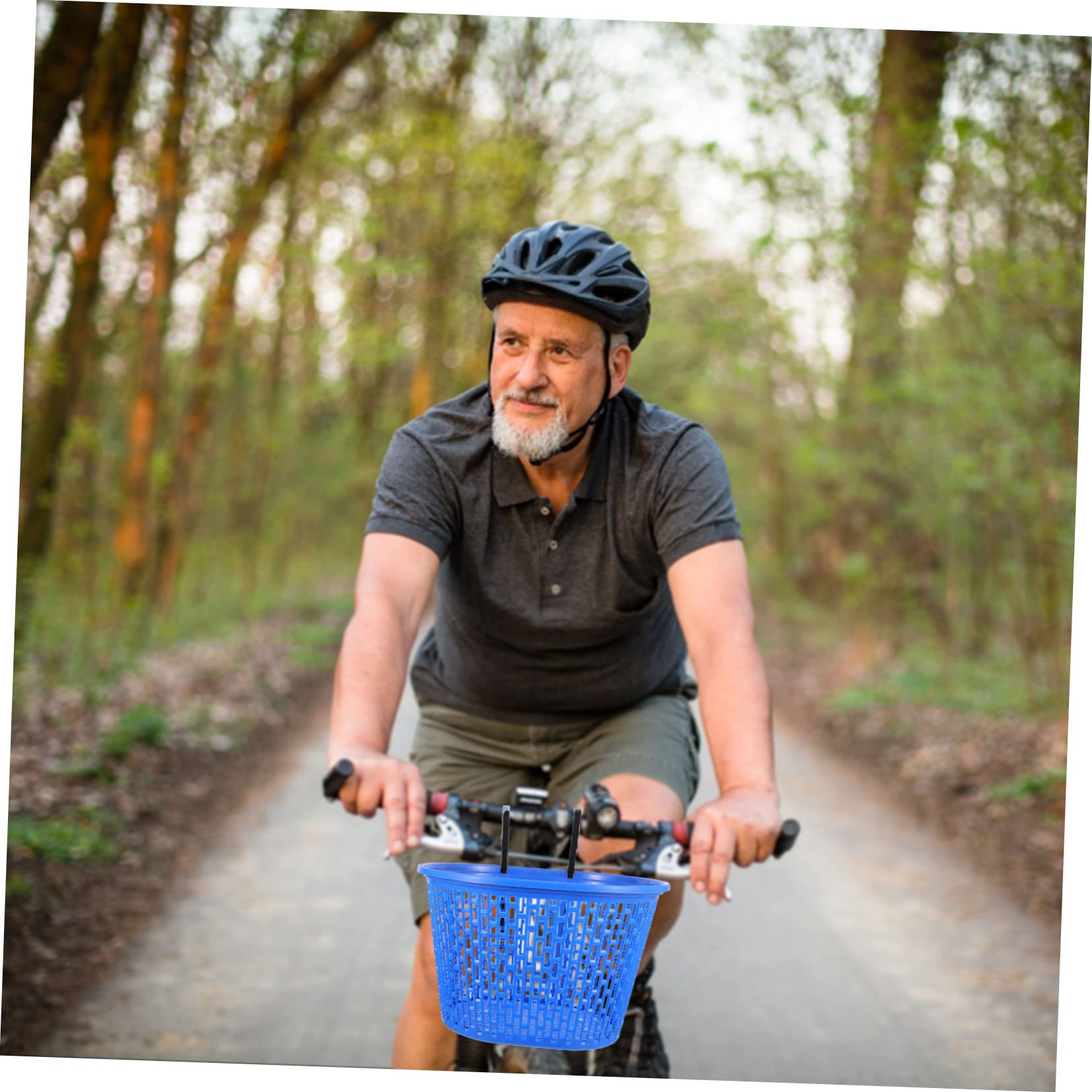 Holibanna Mountain Bike Front Basket Sturdy Plastic Bike Basket with Quick Release Design Suitable for Bike Models Easy Installation Durable Wear Resistant Material