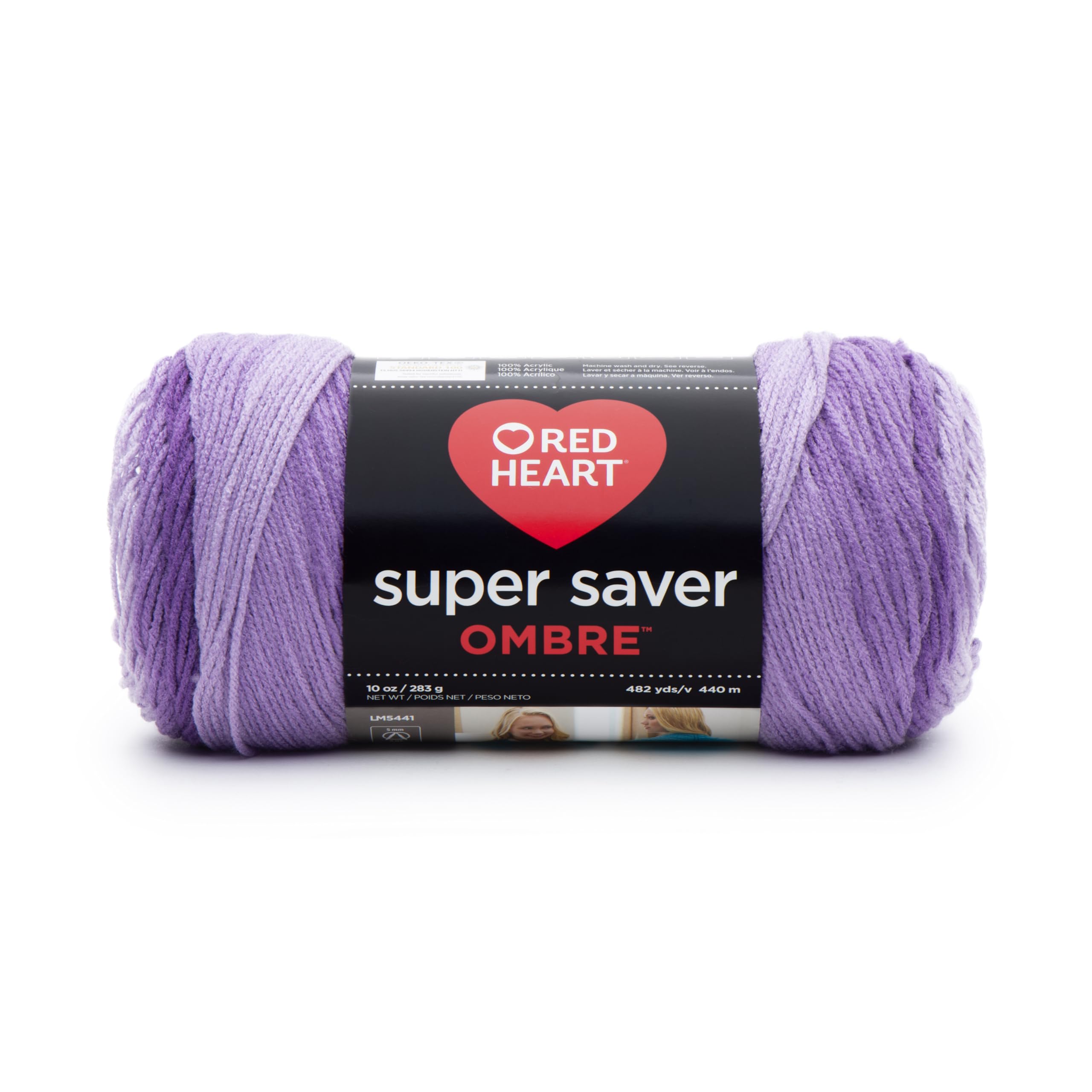 Red Heart - E305.3969 RED HEART Super Saver Ombre Yarn, 10 oz, Violet