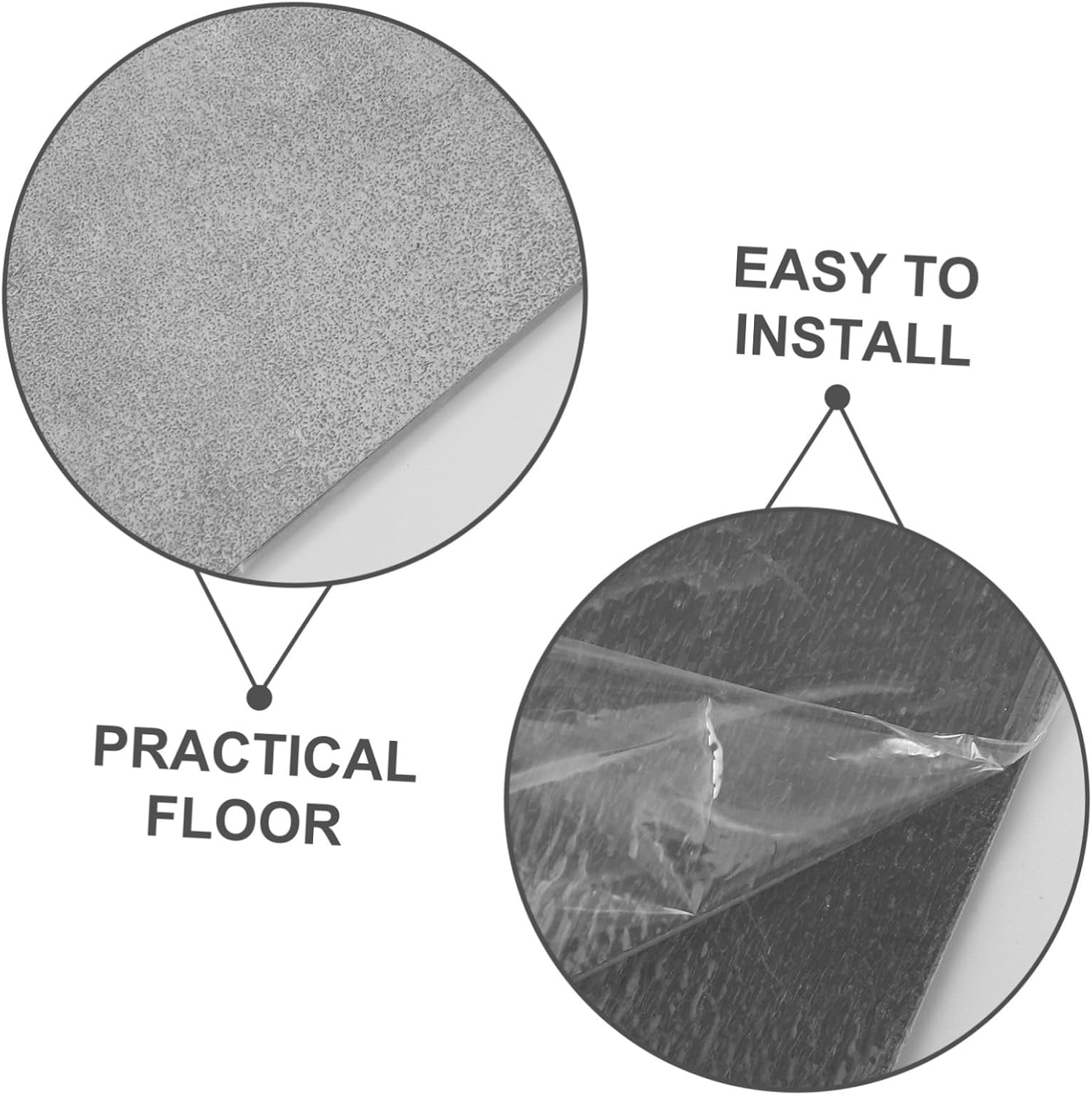 Angoily 10pcs Self-Adhesive PVC Floor Stickers Marble Design for Bedroom Living Room Kitchen Easy to Install Clean Maintain Peel and Stick Flooring Tiles