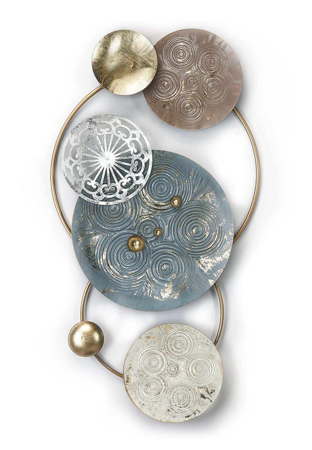 Kobolo Wanddeko Metallbild 3D Pastell aus Metall in Pastellfarben