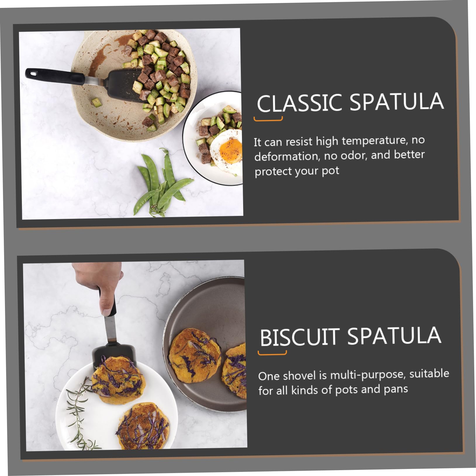 MAGICLULU Spatole in Silicone 3pezzi Antiaderenti per Cucina Domestica e Professionale Utensili Multiuso Flessibili