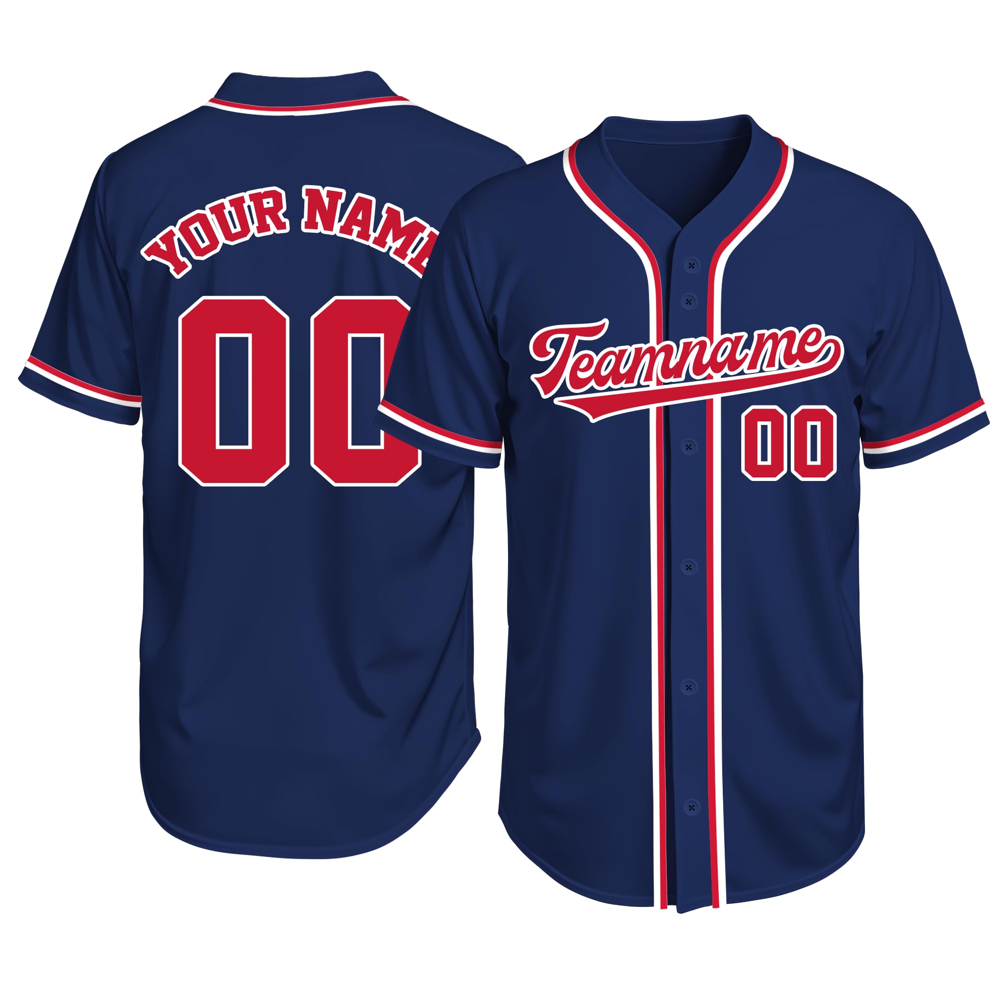 Custom Baseball Jersey Personalized Stitched or Printed Name Number Baseball Shirt Sports Uniform Gifts for Men Women Youth